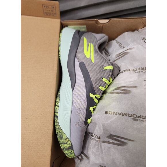 Skechers SKX Nexus Men’s Size 14 Basketball Shoes – Charcoal & Green - Picture 11 of 12